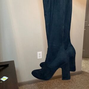Unisa Thigh High Sexy Chunky Heel Faux Suede